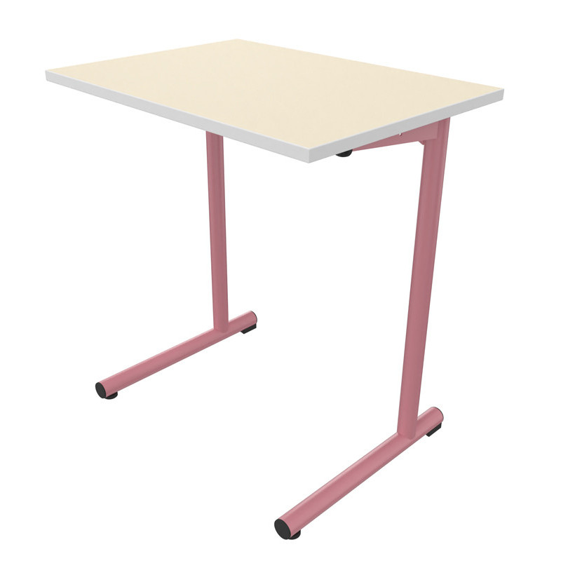 TABLE S2 1 PERSONNE 50*70 T5 ROSE ANGLAIS - PLATEAU SERINGA - CHANT ABS BLANC